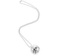 Abaodam Collar Colgante de Bola de Discoteca Multicolor para Fiesta Accesorio Decorativo para Eventos y Noches de Baile Diseño Retro Neón para Ambiente Disco