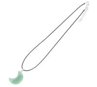 Abaodam Collar Colgante de Jade Natural Lunar Artesanal, Joyería Sencilla, Accesorio de Piedra Natural para Mujer, Uso Diario y Fiesta, Diseño Único y Cómodo