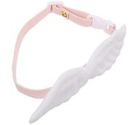 Abaodam Collar de ala para Mascota Ajustable de Algodón y Poliéster Blanco Diseño de Alas para Perros y Conejos en Fiestas de Moda y Vida Diaria
