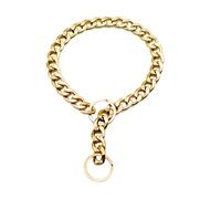 Abaodam Collar de Cadena para Perro, Accesorio de Metal Dorado Ajustable 35 CM, Diseño Cómodo para Mascotas Pequeñas en Ocasiones Obsequios y Uso Diario