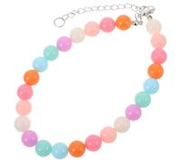 Abaodam Collar de Cuentas de Colores para Perros Pequeños y Gatos Collar Decorativo Ajustable L 30-35 CM Accesorio Ligero y Cómodo para Fiestas Celebraciones y Uso Diario