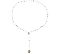 Abaodam Collar de Rosario para Hombre y Mujer Cuentas Verdes, Collar de Joyería de Aleación Resistente, Cadena de Rosario Religioso Católico para Oración y Uso Diario