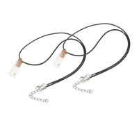 Abaodam Collar de Semillas de Mostaza para Oración Frasco de Vidrio y Cuero Pu, Juego de 2 Piezas, Diseño Elegante Inspiración Espiritual para Regalos Cristianos y Bautismos