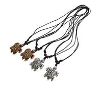 Abaodam Collar de Tortuga de Resina Colgantes Creativos Estilo Europeo y Americano, Delicado y Único, 4 Piezas para Mujer Acabado Fino Que No Daña la Piel