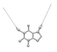 Abaodam Collar Molécula Cafeína para Mujer Joyería Charm Ligera y Segura Diseño Creativo para y Regalo Cafetero Accesorio Único y Delicado