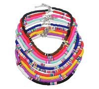 Abaodam Collar Mujer de Arcilla con Piezas Redondas de Azul Estilo Playa y Ocio Diseño Único para Uso Diario y Ocasiones Casuales