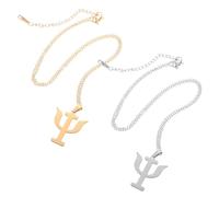 Abaodam Collar para Mujer Colgante de Candelabro de Acero Inoxidable, Conjunto de 2 Piezas en Color Dorado y Plateado, Diseño Simbólico de Psicología, Joyas Decorativas para Uso Diario