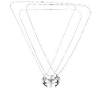 Abaodam Collares de Amistad Mensajes Personalizados en Acero Inoxidable Colgante de Corazón Partido Resistentes Oxidación, Obsequio de Aniversario para Mejores Amigas