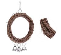 Abaodam Columpio Colgante para Loro de Material Sintético Anillo de Campana y Hebilla Metálica para Jaula y Jardín Que Alivia el Aburrimiento Color Aleatorio