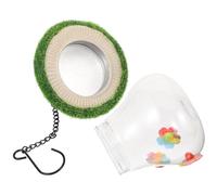 Abaodam Comedero Colgante para Colibríes de Jardín Mini Bebedero Práctico para Pájaros al Aire Libre Diseño en Forma de Casa Seta Material Resistente para Terraza y Patio