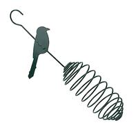 Abaodam Comedero para Pájaros Bola De Metal y De Grasa Jaula para y Pájaros Soporte para Comida para Interior y Exterior Oscuro