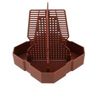 Abaodam Comedero para Reptiles Grande Nw-50 en Color Rojo Marrón, Cuenco Plástico Antiescape Columna para Camaleones, Geckos y Lagartos, Accesorio Compacto para Terrarios y Acuarios