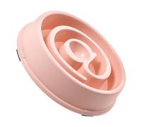 Abaodam Comedero Redondo Liso y Resistente para Mascotas Que Comen Despacio Antideslizante y Fácil De Limpiar