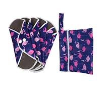 Abaodam Compresas Menstruales de Bambú Activado Lavables con Bolsa Absorción Super Diseño Envolvente Discreto para Posparto y Control de Incontinencia Femenina Reutilizables y Ecológicas