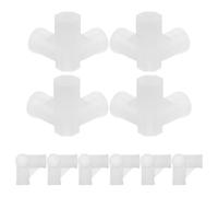 Abaodam Conector de 3 Vías para Barra de Armario 16mm, Juego de 10 Piezas de Plástico Resistente para Zapatero, Secadora y Organizador de Ropa Portátil, Accesorios para Almacenamiento