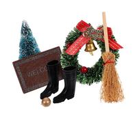 Abaodam Conjunto de Miniaturas Decorativas de Navidad para Casa de Muñecas Accesorios de Paisaje Micro Decoración DIY para Hogar Regalo para Estrenar Casa