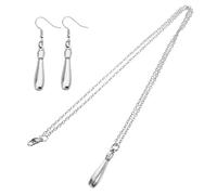 Abaodam Conjunto Joyería Mujer Pendientes Aro Colgante Collar Bolos Elegante para Boda y Regalo Novia