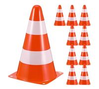 Abaodam Conos Naranjas para Entrenamiento de Fútbol 22 CM Conos Deportivos Apilables de Plástico Resistente 10 Piezas para Ejercicios de Agilidad y Marcadores de Obstáculos al Aire