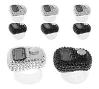 Abaodam Contador Digital de Dedos Mini Portátil Contador Electrónico de Vueltas para Deportes y Manualidades Pack de 8 Unidades Negro y Blanco Botones Fáciles de Presionar