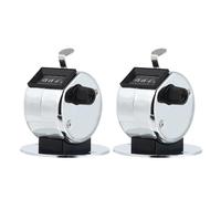 Abaodam Contador Manual Mecánico de Metal Plateado Contador Digital de 4 Dígitos Portátil para Estudiantes Paquete de 2 Unidades Uso Eventos y Control de Flujo de Personas