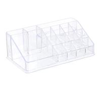 Abaodam Contenedor Acrílico para Almacenamiento de Maquillaje 16 Divisiones, Organizador para Lápices Labiales y Estuches, Diseño Compacto para Escritorio y Tocador