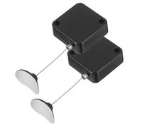 Abaodam Correa de Cable de Seguridad Retráctil Antirrobo de Metal y Plástico para Control Remoto, 2 Piezas Negras, Resistente y Antipérdida para Uso al Aire Libre