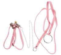 Abaodam Correa para Pasear Tortugas Pequeña Ajustable de Material Transpirable Rosa, Cuerda Ligera para Transportar Mascota Tortuga, Arnés Seguro para Reptiles y Anfibios, Color Aleatorio