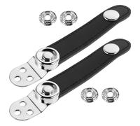 Abaodam Correas de Fuelle para Acordeón con Hebillas Negras de Cuero Artificial Juego de 2 Piezas Distancia entre Agujeros 78 CM Accesorio para Fijación y Reemplazo en Acordeones