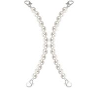 Abaodam Correas para Zapatos de Tacón Alto para Mujer Ajustables Cadena Corta de Perlas Plateadas Juego de 2 Unidades para Evitar Que Se Caigan las Sandalias Accesorio Decorativo y