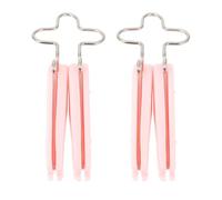 Abaodam Corrector de Nariz de Silicona Rosa 2 Piezas Diseño Ergonómico Clip para Enderezar Puente Nasal Fuerza Física Externa para Moldear y Levantar la Nariz