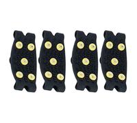 Abaodam Crampones Antideslizantes para 5 Púas Cierre Amarillo Funda TPE Flexible para Calzado de Montaña 2 Pares Ideales para Senderismo y Actividades en Nieve Invierno