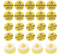 Abaodam Crotales para Orejas de Ganado y Aves 50 Unidades Material Plástico para Identificación en Granjas y Crianza de Animales