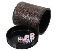 Abaodam Cubilete de Dados ABS con Base para Juegos de Mesa Vaso Plástico para Agitar Dados con Diseño Egipcio Accesorio de Bar para Fiestas y Entretenimiento en Interiores