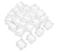 Abaodam Cubitos de Hielo de Plástico Reutilizables 100 Unidades Transparentes de 25 MM para Decoración Creativa y Accesorios para Fotografía