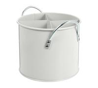 Abaodam Cubo de Almacenamiento para Cubiertos de Hierro Blanco Ventilación y Gran Capacidad, Tarro de Cocina Versátil para Palillos, Cucharas y Tenedores, Organizador Doméstico Funcional