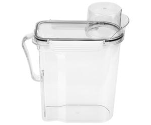 Abaodam Cubo de Almacenamiento para Loción de Lavandería Transparente Tapa Gran Capacidad 18X29 CM Cubo Recargable y Sellado para Detergente en Polvo Uso Doméstico y Hotelería