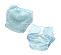 Abaodam Cubrepañales Reutilizables de Malla Elástica Azul para Ñiño Talla S Pañales de Tela Transpirables y Frescos 2 Unidades Ideales para Recién Nacidos y Verano