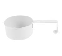 Abaodam Cuchara Medidora de Metal de Color Blanco para Detergente en Polvo, Cuchara Dosificadora Multifuncional Pequeña para Comida de Mascotas y Especias, Pala Colgante Práctica