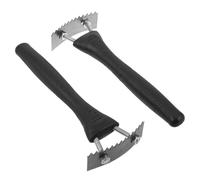 Abaodam Cuchillo para Raspar de Árboles Frutales Mango Ergonómico y Dientes Grandes 2 Piezas Negro para Trabajos de Desprendimiento y Procesamiento de Troncos