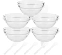 Abaodam Cuenco de Vidrio para Mascarillas Faciales, Recipiente Transparente para Mezclar Maquillaje Face Stick, Fácil de Limpiar y Duradero, Adecuado para Spa en Casa Varios estilos