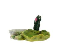 Abaodam Cuenco para Reptiles y Tortugas Cuenco de Agua y Alimento Decorativo Plato para y Pequeños Animales Diseño Creativo y Pintado Mano