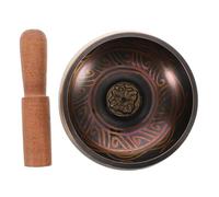 Abaodam Cuenco Tibetano de Cerámica Budista Cuenco Musical para Yoga Meditación y Relajación Incluye Mazo de Madera para Prácticas Espirituales Casa o Templo