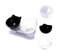 Abaodam Cuencos para Gatos y Perros Comedero De Plástico Inclinable Cuenco para Gatos Bebedero para Mascotas para Alimentación De Mascotas Casa