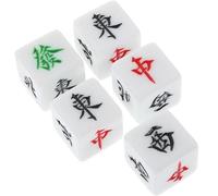 Abaodam Dados de Mahjong Acrílicos 22mm, 5 Piezas Portátiles Direcciones Viento Este Oeste Norte Sur, Accesorios para Juegos de Mesa y Entretenimiento en Fiestas
