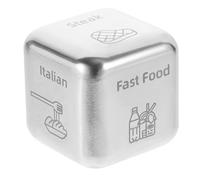 Abaodam Dados Decidir la Comida de Acero Inoxidable Dados Pequeños Multifacéticos de Fiesta Accesorio Práctico Reuniones y Cenas Informales Obsequio Original Aniversarios y