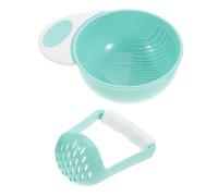 Abaodam De Alimentos Para Bebés Tazón Triturador Manual De Comida Juego Para Preparar Papas Incluye Machacador De Frutas y Tazones Para Pequeños Para Comida Complementaria