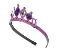 Abaodam de diadema de cumpleaños diadema tiara de princesa de princesa para niñas Cosplay coronas diademas tocado de diamantes de imitación tela no tejida Púrpura
