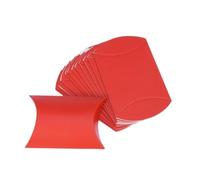 Abaodam de Dulces Delicadas y Elegantes 12 Cajas para Boda en Papel Rojo Forma de Almohada para Sorprender Invitados en Fiestas de Boda