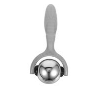 Abaodam de Masaje Facial de Metal Bola Giratoria y Mango Gris Herramienta Gua Sha para Ojos y Rostro Masajeador Portátil para Estimulación y Rejuvenecimiento Piel