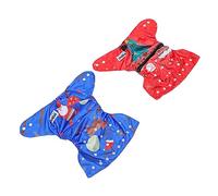 Abaodam De Tela Navideños 2 Calzoncillos Para Recién Nacidos Lavables Botones Para Proteger y Mantener Seco